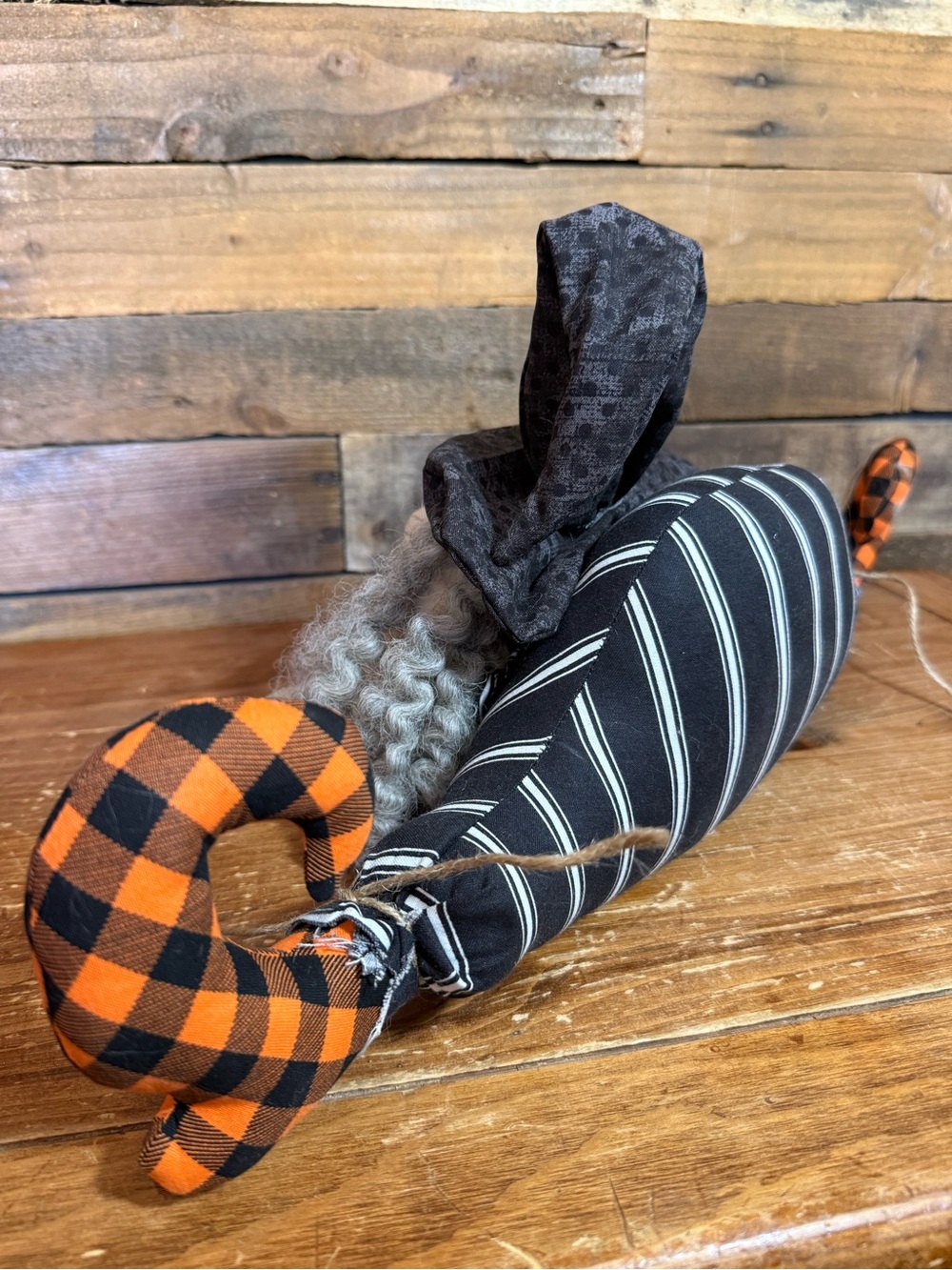 Whimsical Rag Doll Witch Shelf Sitter Cloth Halloween Decor Plush Decoration - Picture 4 of 5